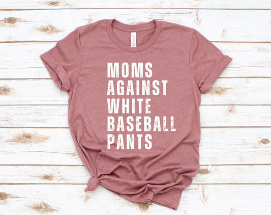 *NEW* Moms against white baseball pants
