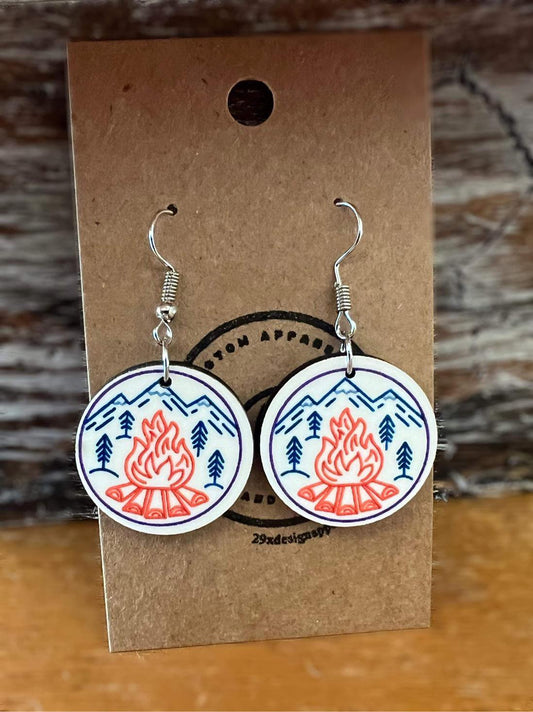 Let's Go Camping Dangle Earrings