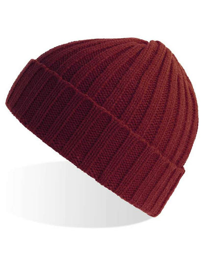 Custom Beanie with leather patch
